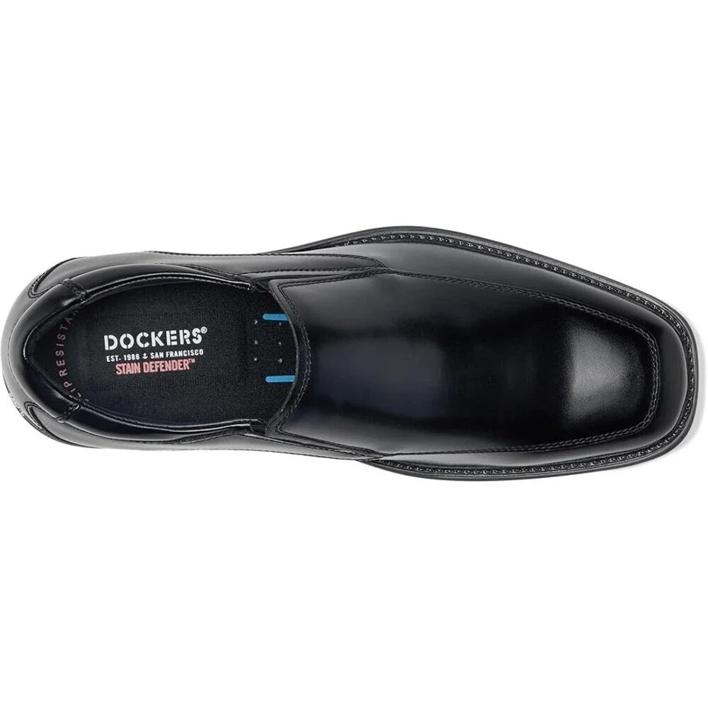 Dockers Lawton 90-36974 Loafers Men's US 10.5 Black Leather Dress Shoes ZAP568